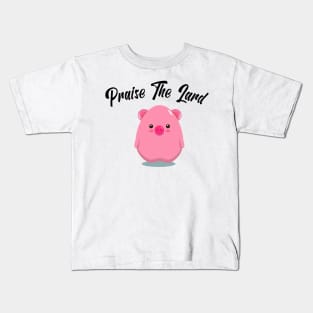 Praise The Lard Barbeque Gift - BBQ Picnic Gifts - Cute Pig Egg Kids T-Shirt